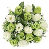 Soledi人工花18 Heads Mixカラーシミュレーションバラ芽の結婚式ホームデコレーション