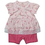 《初夏盛夏対応》(日本製) Pample Mousse(パンプルムース) 針抜き天竺小花柄半袖カバーオール 80cm /PK NO.DP-72553