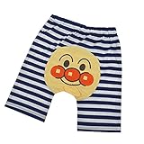 アンパンマン ハーフパンツ ボーダー5分丈 モンキーパンツ キッズ 女の子 男の子 ガールズ ボーイズ fo-sa4551 95cm ネイビー