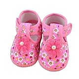 Franterd Baby Soft Crib Shoes Flower Boots Prewalker (4) by Franterd