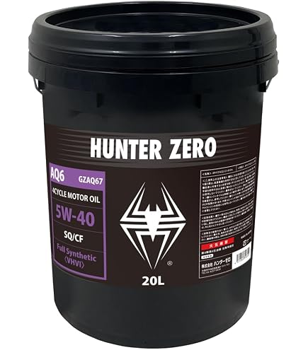 Amazon | HUNTER ZERO 車用 モーターオイル/ポリ容器/100%化学合成油