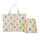 キルティング レッスンバッグ 巾着袋つき フォレストフレンズ オフホワイト