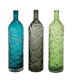 Deco 79 Glass Vase, 3 Assorted, 4 by 16' [並行輸入品]