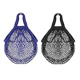 ネットバッグ 買い物バッグ ショッピングバッグ メッシュ 手提げ コットン 2点セット おしゃれ 収納バッグ バッグインバッグ エコバッグ 野菜袋 折畳み 洗濯可能 実用性 生活雑貨 2カラー