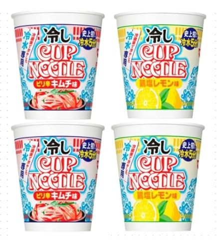 冷やしカップヌードル鶏塩レモン 6個 ピリ辛キムチ4個 Amazon.co.jp: 冷しカップ ヌードル ピリ辛キムチ味 60g 鶏塩レモン味