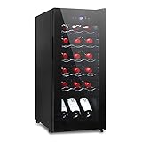WEIMALL ワインセラー 小型 家庭用 28本収納 70L タッチパネル LED表示 ペルチェ方式 温度調節機能付き ワインクーラー 3段式 小型 冷蔵庫 黒 ブラック