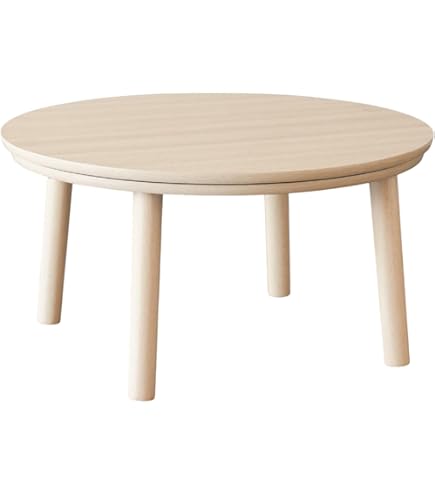 Amazon.co.jp : [ベルメゾン] こたつテーブル 節あり オーク材 円形