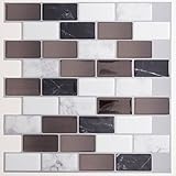 Achim Home Furnishings mgtonxma24 Magic Gel Onyx大理石9 x 9.125 in自己接着ビニール壁1タイル/ 0.75 SQ FT。