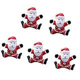 Fenteer ミニ　樹脂　装飾　庭　DIY　マイクロ景観　クリスマス　サンタクロース　萌え　小物　冬の祝い　パーティー　歳暮ギフト　5個入りセット　