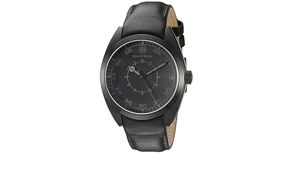 Amazon ベン Sons Men S Bs 10014 Bb 01 Ga Voyagerアナログ表示クォーツブラック腕時計 メンズ腕時計 腕時計 通販
