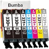 Bumba(ブンバ)のインク Canon対応 BCI-331XL BCI-330XLBK 6色セット+BK1本 (計7本) BCI-331XL+330XLBK/6MP 互換