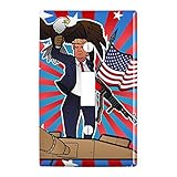 アメリカン・フラッグ・ガン・タンクのイーグル愛国者ドナルド・トランププラスチック製の壁の装飾ライトスイッチプレートカバーをトグル