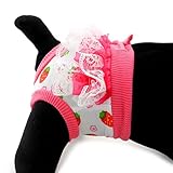 RANPHY 猫 犬用 おむつカバー マナーパンツ 雄・雌犬兼用 サニタリーパンツ 犬の介護 生理用 女性の再利用おもらし対策の紙おむつに レースおでかけ用 かわいいペット服 おしゃれ 犬オムツカバー Size XL