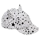 Lovoski 赤ちゃん　星柄　牛の角　デザイン　キャップ　帽子　可愛い　ギフト　全2色選べる - 白