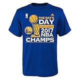 Golden State Warriors Youth 2017 NBA Finals Champions Parade Tシャツブルー L ブルー