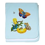 CafePress – Maria Sibylla Merian植物 – スーパーソフトベビー毛布、新生児おくるみ ブルー 075776524625CD2