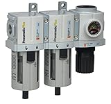 PneumaticPlus PPC3C-N03G 3 Stage Air Drying System - Particulate Air Filter, Coalescing Filter & Air