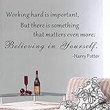 Pop Decors WL-0097-Va Inspirational Quote Wall Decal, Believing in Yourself [並行輸入品]