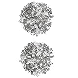 F Fityle ステンレス製　メガネフラットワッシャー　メガネスクリューフ　実用的　高硬度　2サイズ　2000個/セット　