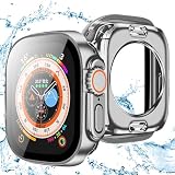 ANYOI 対応 Apple Watch ケース 41mm 防水ケース アップルウォッチ カバー 防水 一体型360ど度 アップルウォッチ ケース 耐衝撃 装着簡単 apple watch カバー 全面保護 高透過率 Apple Watch Series 9/8/7 41mm アップルウォッチ9/8/7 41mm 対応 防水のシルバー