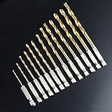 13 PC Hss 高速度鋼チタンコーティングドリルビットセットシャンク 1.5-6 。 5 mm