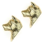 アキタ（秋田犬） イギリス製 22ctゴールドプレート アート ドッグ カフリンクス コレクション （カフスボタン）