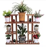 花スタンド屋内 腐食防止木製フラワーラック多層フロアポットシェルフ盆栽テラスバルコニーリビングルーム屋内/屋外緑色フラワーフラワーラックL110 * D25 * H100cm