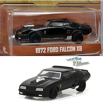 Modellino Greenlight 1973 Ford Falcon XB 'Last Of The V8 Interceptors' - Scala 1/64, Die-cast, Colore Nero, Serie Hollywood, Lunghezza 7 Cm