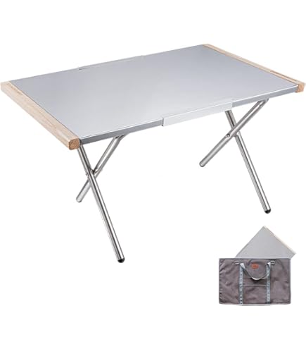 Amazon.co.jp: 焚き火テーブル ラージ アウトドアテーブル ステンレス