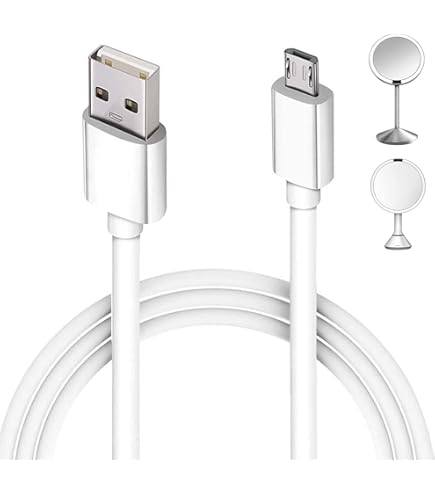 Amazon.co.jp: ZZS ライト付きメイクアップミラー充電ケーブル、USB