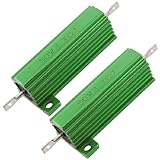 uxcell　抵抗器　ハイフラ防止抵抗器　巻線型　ネジタップマウント　アルミ製　５０W　３．３Ohm　２個入り