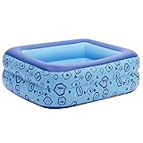 WENJUN インフレータブルベビースイミングプールの幼児と子供の遊び水の海プールプールボボプールの子供バスバレル ( 色 : 青 , サイズ さいず : 120*90*36 cm )