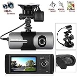 [US Stock] NOVPEAK 2.7 Inch TFT LCD Full HD Front & Rear Dual Camera Vehicle Car DVR Dash Cam Record