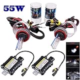 1セット55WキセノンHIDキットキセノン電球ランプデジタルバラスト車のヘッドライトDC 12V H8/H9/H11 6000K