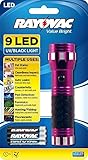 High Quality Value Bright 9-LED UV Flashlight with Batteries (VBUV-B)