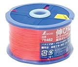 シンワ測定 ポリエステル水糸 リール巻 蛍光オレンジ 太 0.8mm 270m 78482