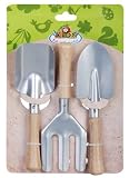 Esschert Design USA KG107 Childrens Small Garden Tool Set, Silver [並行輸入品]