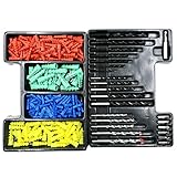 300ピース/セット炭素鋼diyツイスト建物ドリル三点木工六角シャンクビットセットツイストdrilプラスチックドリル
