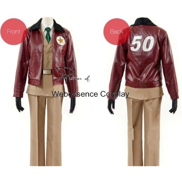 Amazon Webessence コスプレ衣装 Axis Powers ヘタリア アメリカ 軍服 コスプレ コスチューム オリジナル ブレスレット 付き オーダーメイド コスプレ 仮装 通販