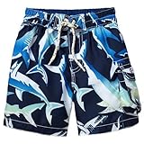 ＧＡＰ（ギャップ）baby GAP シャーク柄 スイム ハーフ パンツ 水着 サイドポケット付（青色）【4歳】 (4YRS（4歳）)