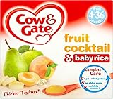 Cow & Gate Fruit Cocktail & Baby Rice (4x100g) 牛とゲートフルーツカクテルと赤ちゃんの米（ 4X100G ）