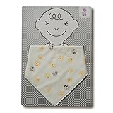 めんぷます田 赤ちゃんのガーゼバンダナビブ ベイビー! 約30×30cm※広げた状態 綿100% 日本製