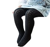 ソリッドカラー メッシュ コットンの子供ベビータイツ ラブスタイル ガールズ　赤ちゃん　ストッキング (27-30, 黒)