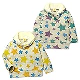ベビー服 男の子 トレーナー 長袖 Moujonjon ムージョンジョン 裏起毛 星柄 ニットソー ショールカラー 男児 ベビー (2.グリーン/90cm)