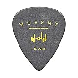 Musent 日本製 スタンダード ティアドロップ ピック | 0.70mm厚 10枚 セット ポリアセタール | MSNTDPK0007-BLK-10P