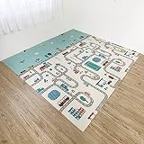 ラック プレイマット 178X196cm タウン 厚さ8mm リバーシブル XPE素材 赤ちゃん 子供 防水 ノンホルムアルデヒド 折りたたみ