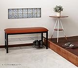 エントランスベンチ PVCレザー×スチール脚 靴の着脱快適 座面しっかり厚み 【幅80×奥行30×高さ40cm】