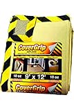 CoverGrip 351208 8オンスキャンバス安全ドロップ布、3.5 ' X 12 ' 9' x 12' 91210 1