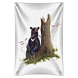 Bear Sitting byツリーホームビジネスオフィスSign 22" x 33" MINI.BANNER.QQJQLBS00.Z001048_8