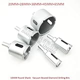 穴コーティングドリル 5 PC / 真空ろう付ダイヤモンドドリルコアビットセットビットを見た